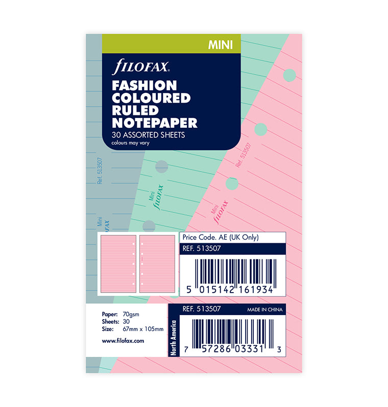 filofax-notizpapier-fashion-sortiert-liniert-mini image 1