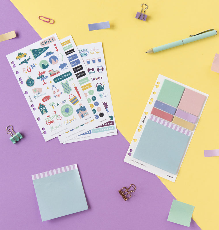 filofax-everyday-haftnotizen-set-wiederverwendbare-sticky-notes-und-marker image 3
