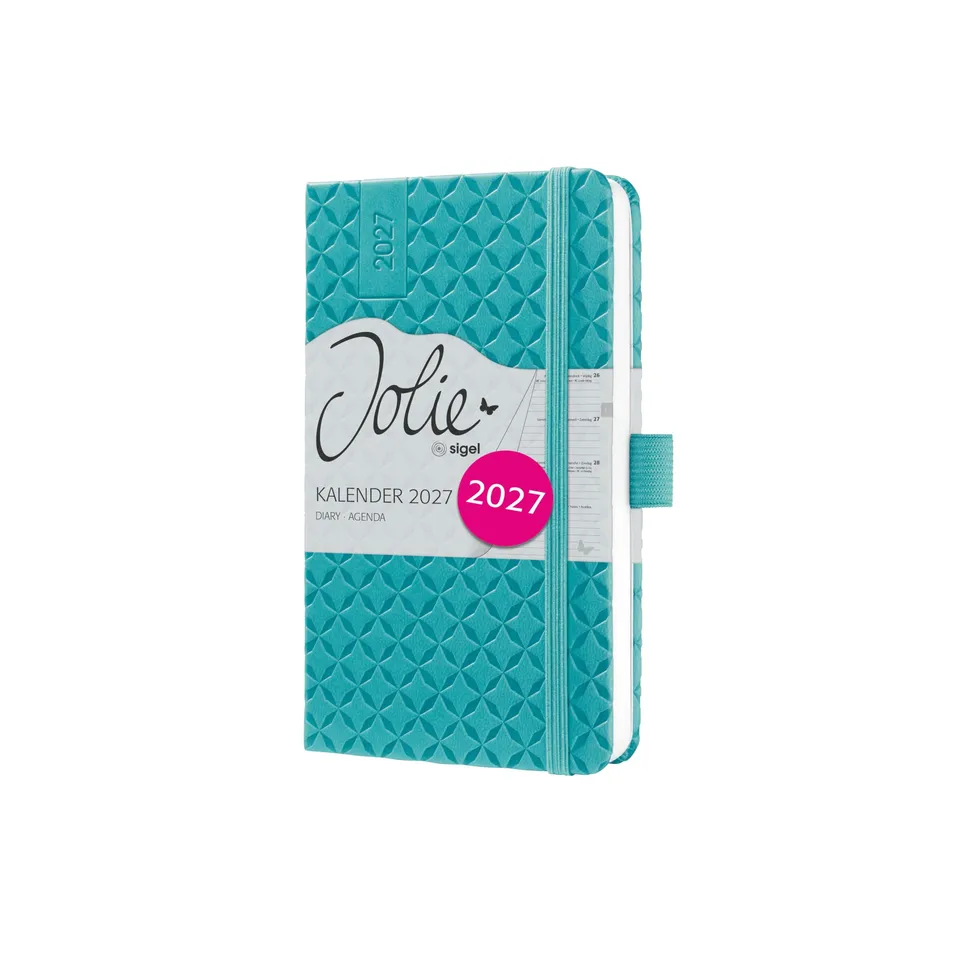 sigel-jolie-wochenkalender-2027-a6-petrol-hardcover-terminplaner image 1