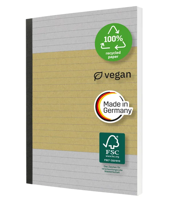 sigel-quicknote-notizbuch-a5-liniert-recyclingpapier-200-seiten image 1