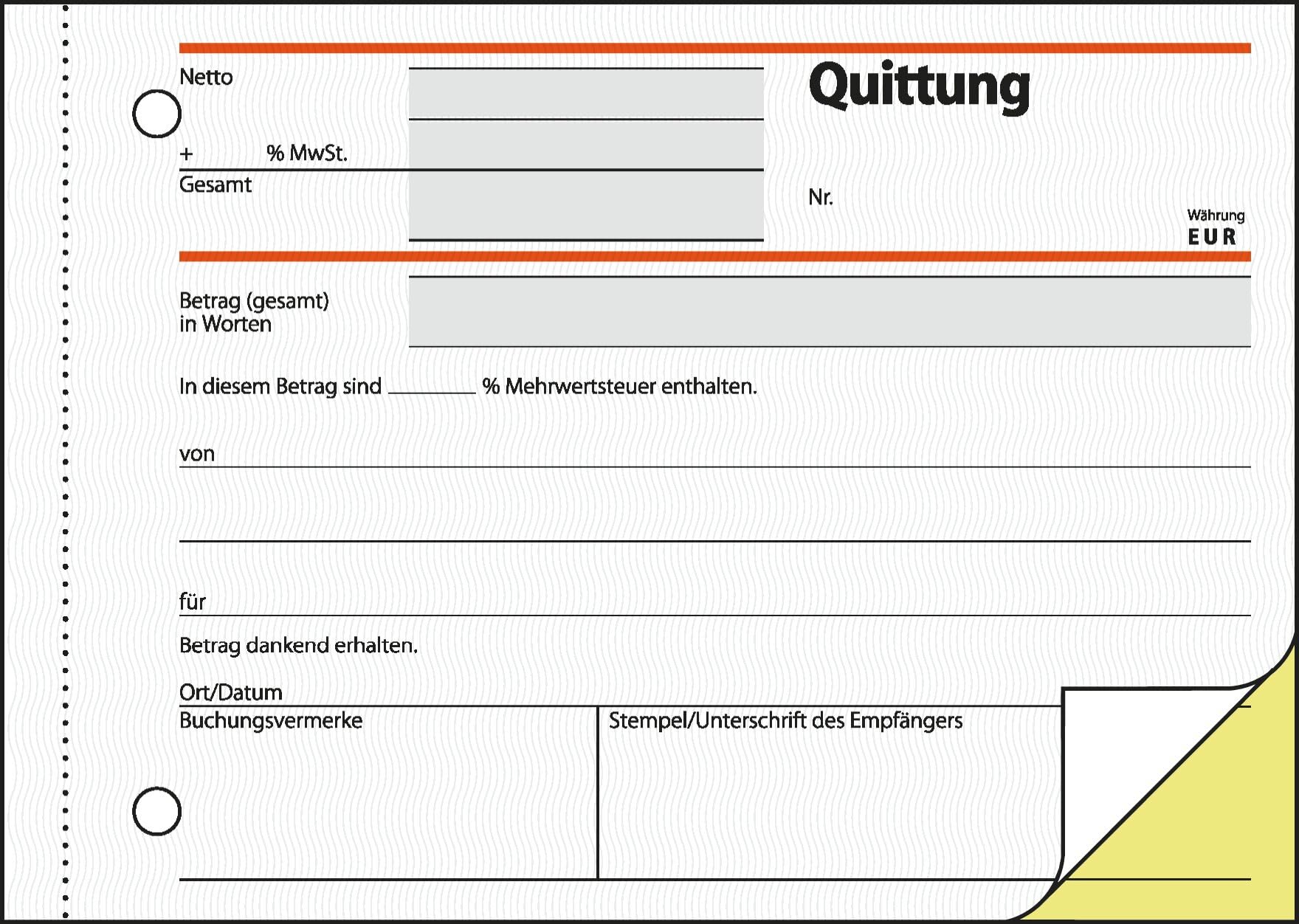sigel-quittungsblock-a6-quer-selbstdurchschreibend-2x40-blatt-mit-mwst-nachweis image 3