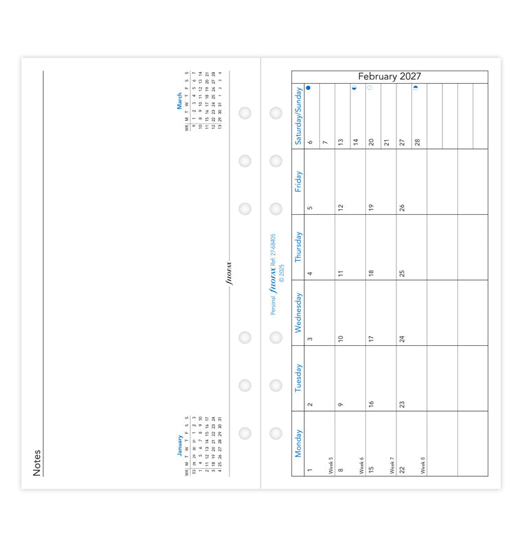 filofax-kalendereinlage-1-monat-1-seite-mit-notizen-personal-2027-englisch image 4