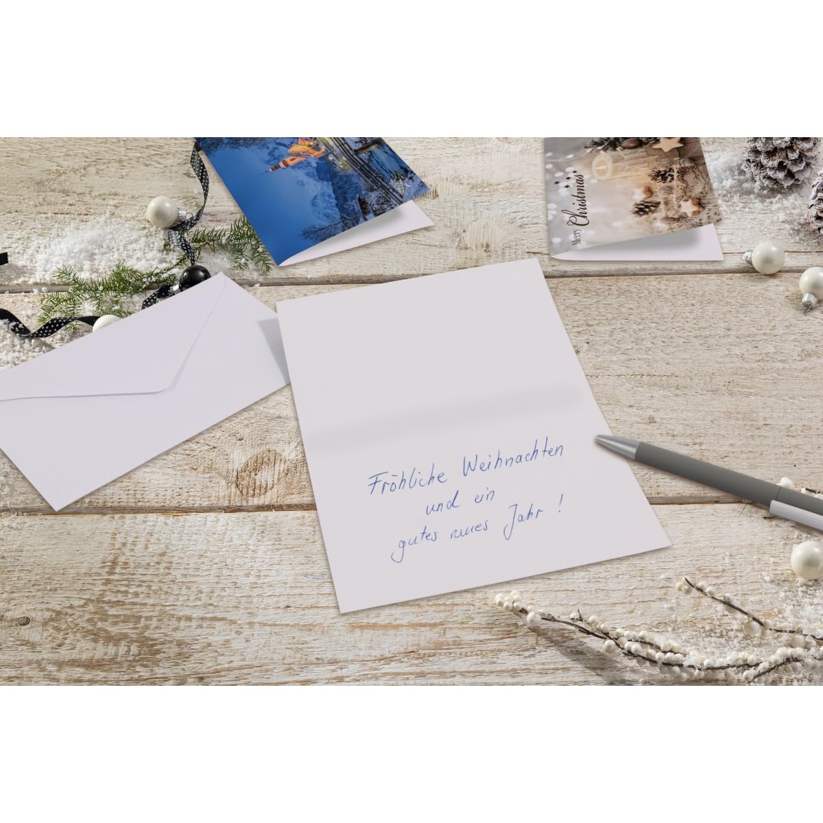 sigel-bavarian-christmas-weihnachtskarten-a6-25-klappkarten-mit-umschl-gen-winte image 3