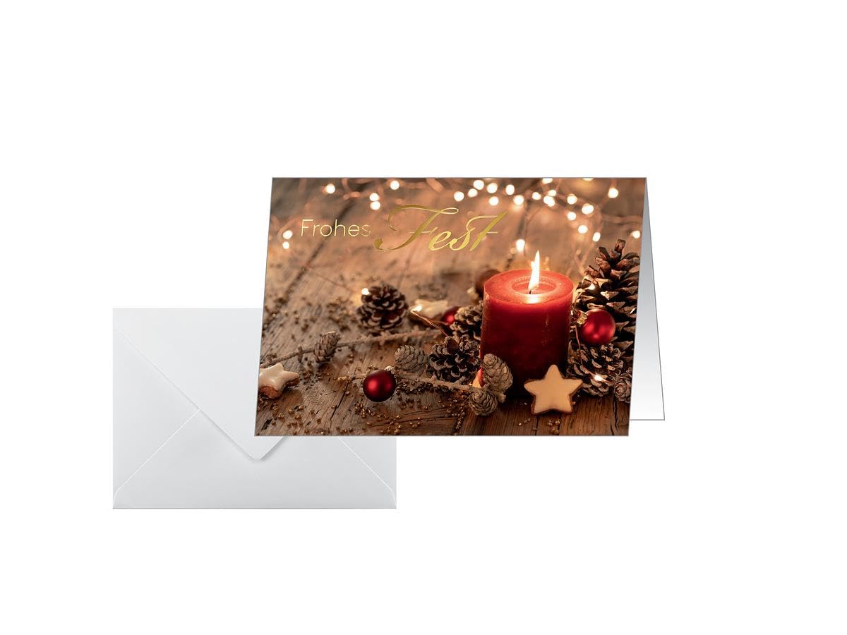 sigel-christmas-chapel-weihnachtskarten-a6-10-st-ck-blau-goldpr-gung image 8