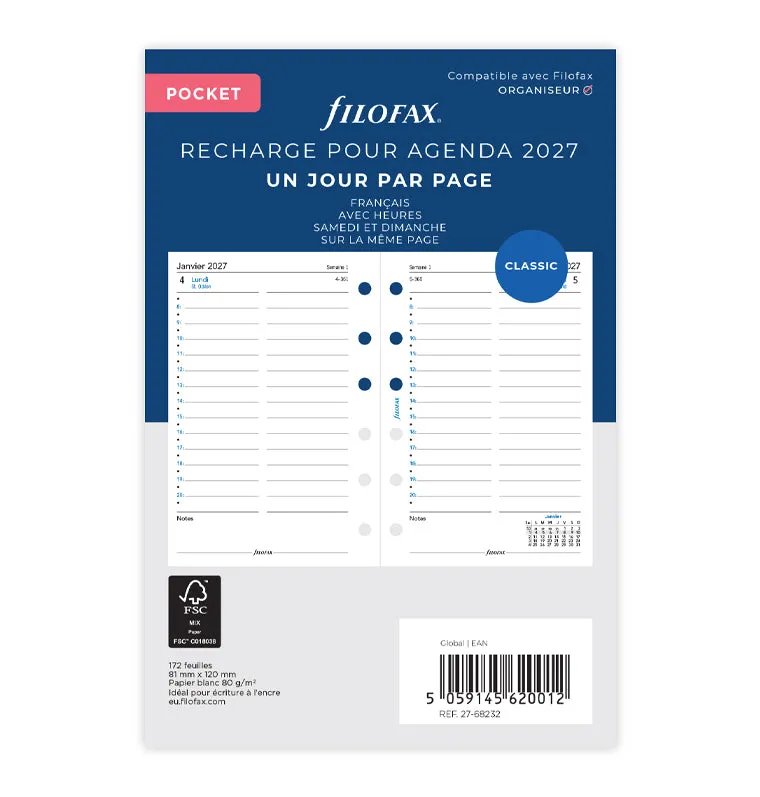 filofax-kalendereinlage-2027-pocket-1-tag-1-seite-franz-sisch image 1