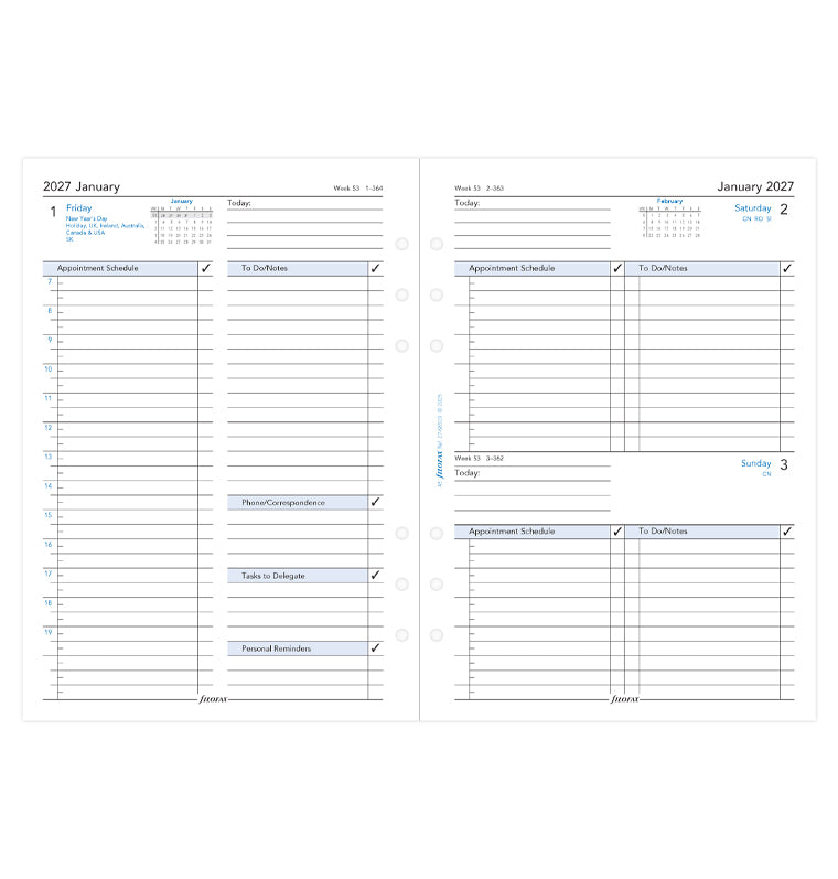 filofax-kalendereinlage-1-tag-1-seite-englisch-a5-2027 image 4