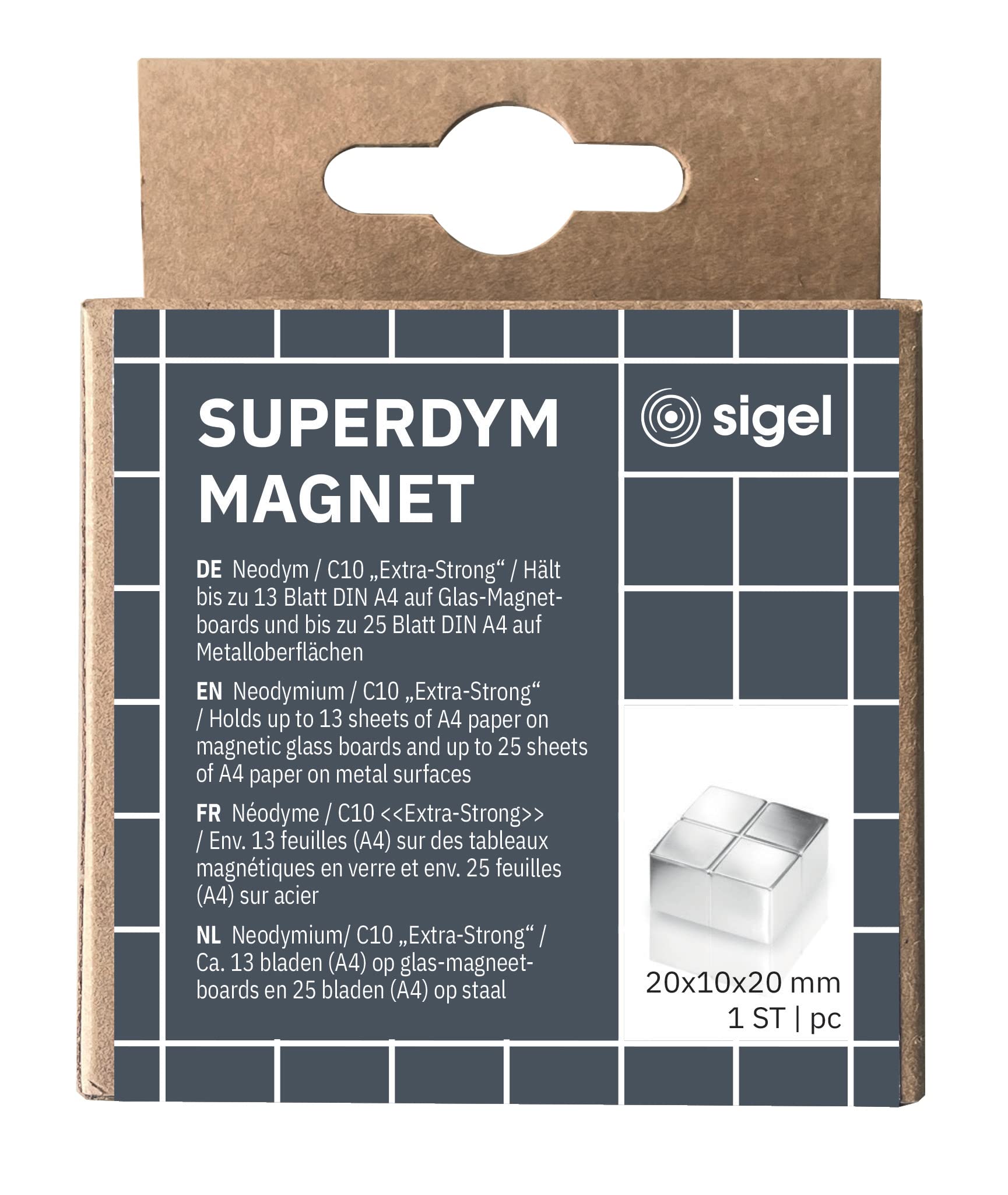 sigel-neodym-magnet-alu-silber-2x2x1-cm-extra-stark image 8