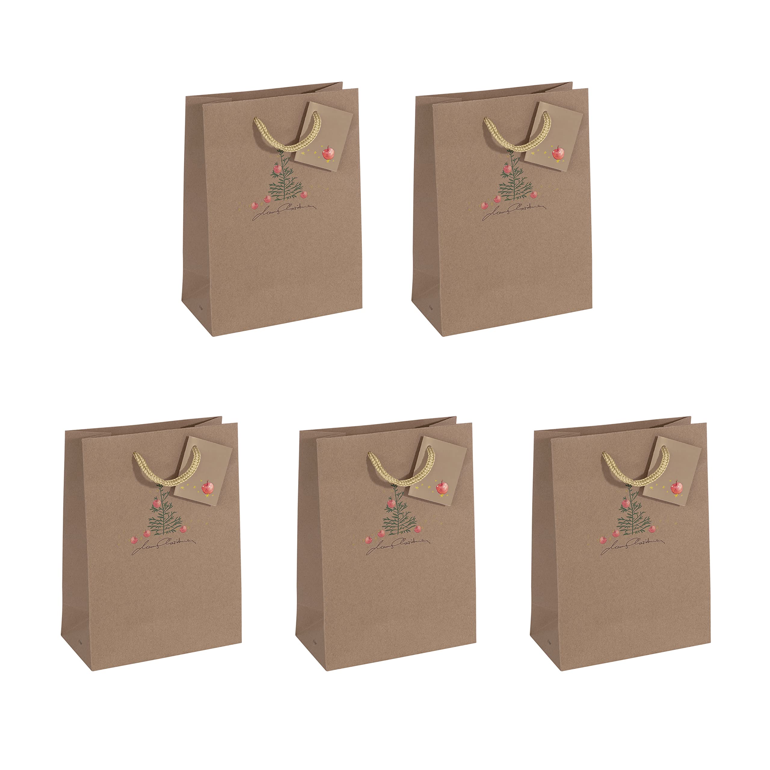 sigel-jolie-kraftpapier-geschenkt-ten-christmas-with-apples-23-x-17-cm-5er-set image 1