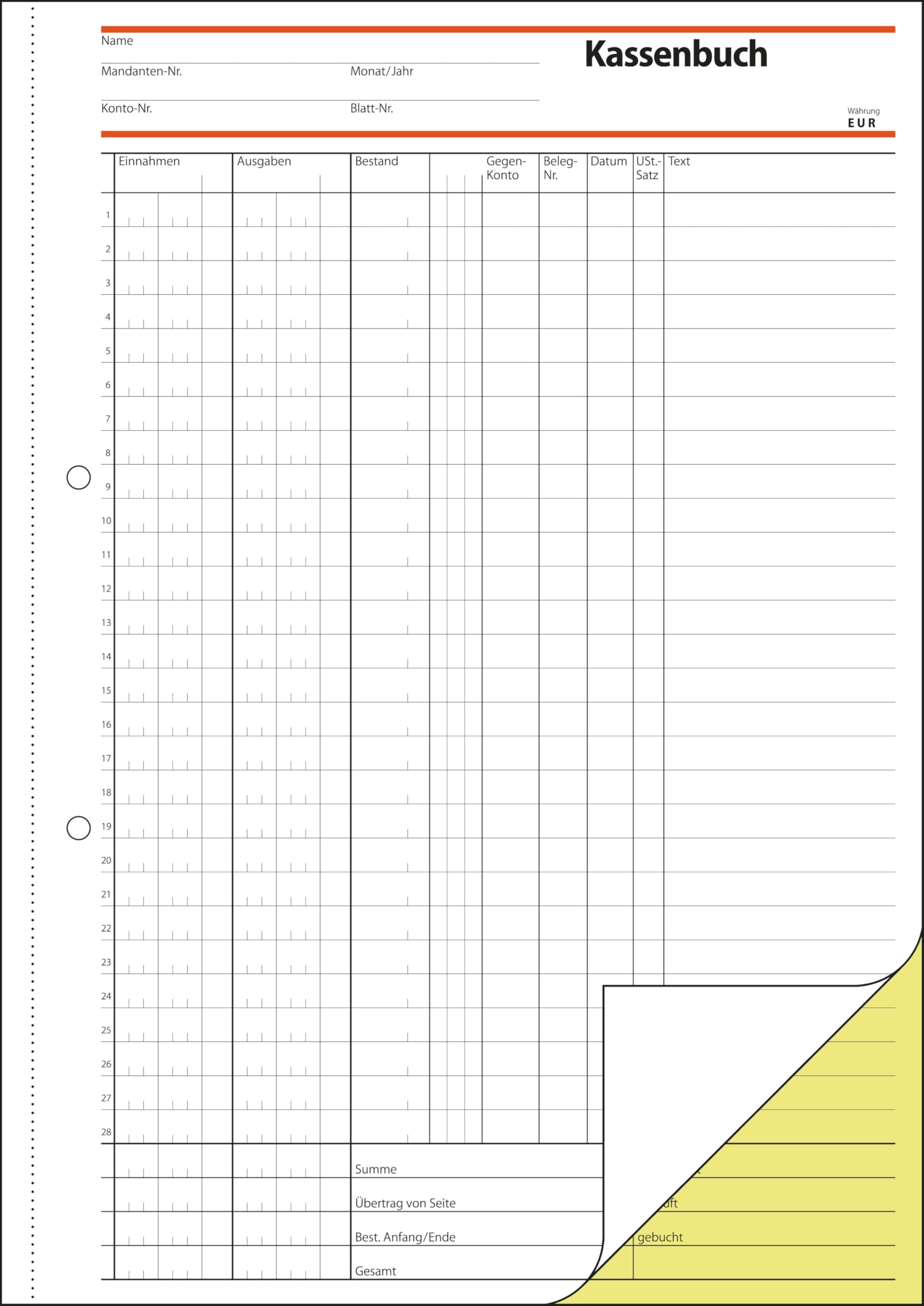 sigel-kassenbuch-edv-a4-2x40-blatt-selbstdurchschreibend image 2