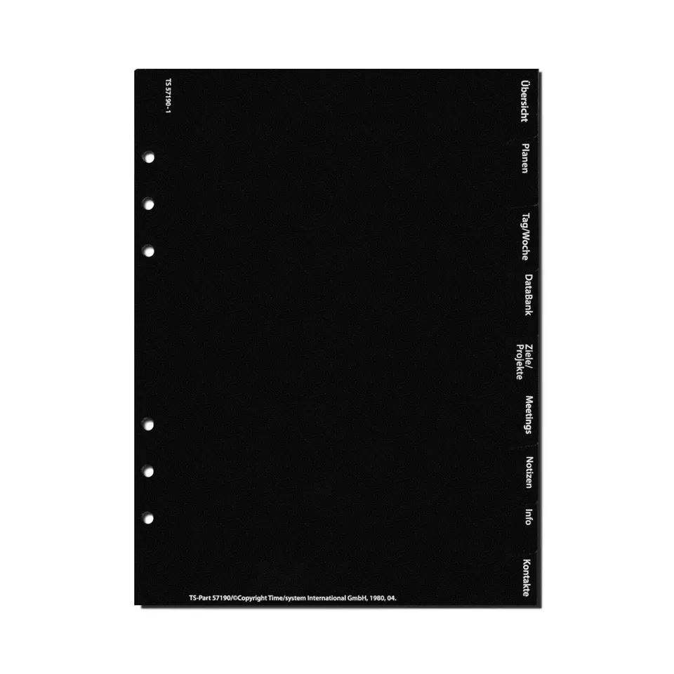 time-system-bus-hauptregister-tag-woche-de-9-fach-a5-kunststoff image 1