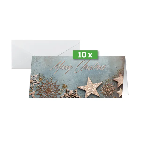 sigel-premium-weihnachtskarten-glamorous-christmas-din-lang-10-st-ck image 1