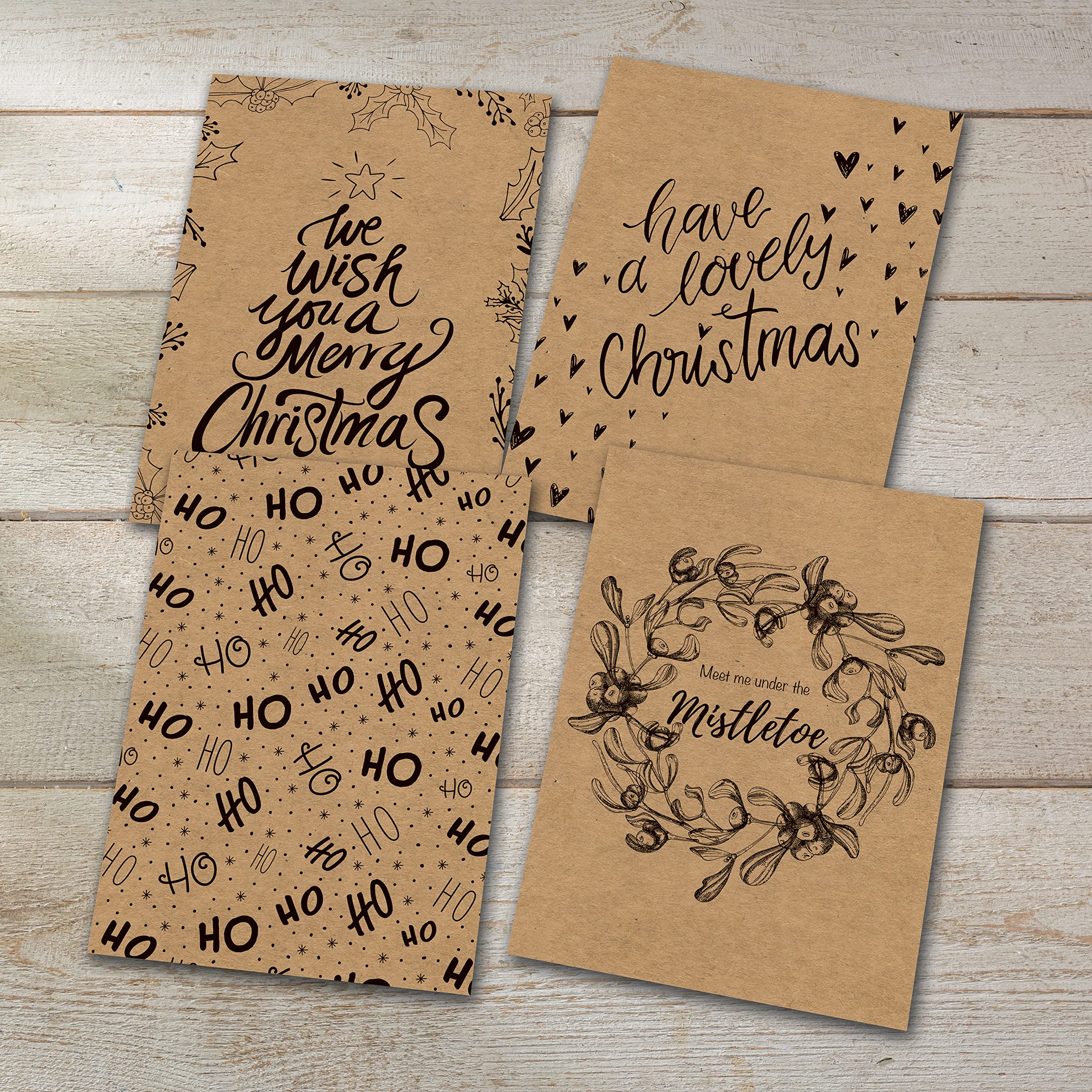 sigel-natural-christmas-postkarten-a6-24-karten-kraftpapier image 6
