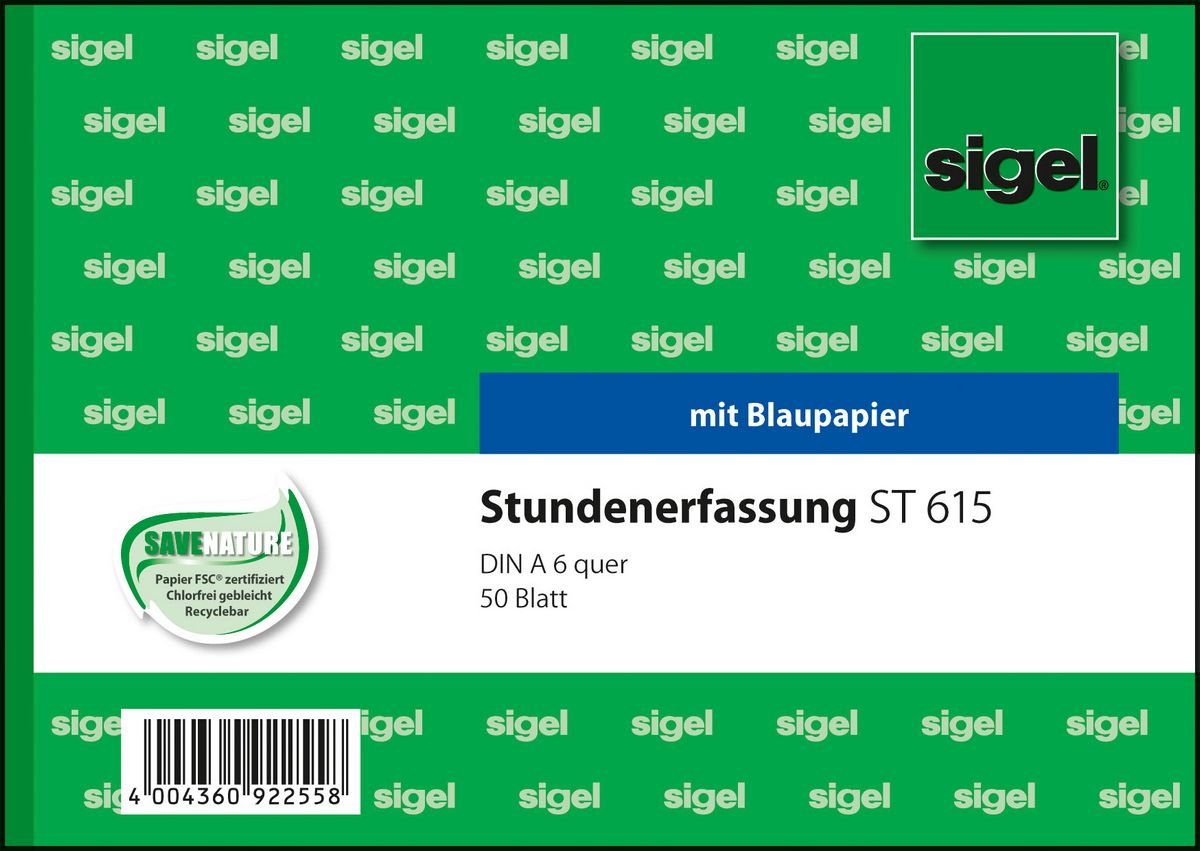 sigel-st615-stundenerfassung-a6-quer-50-blatt-mit-blaupapier image 8