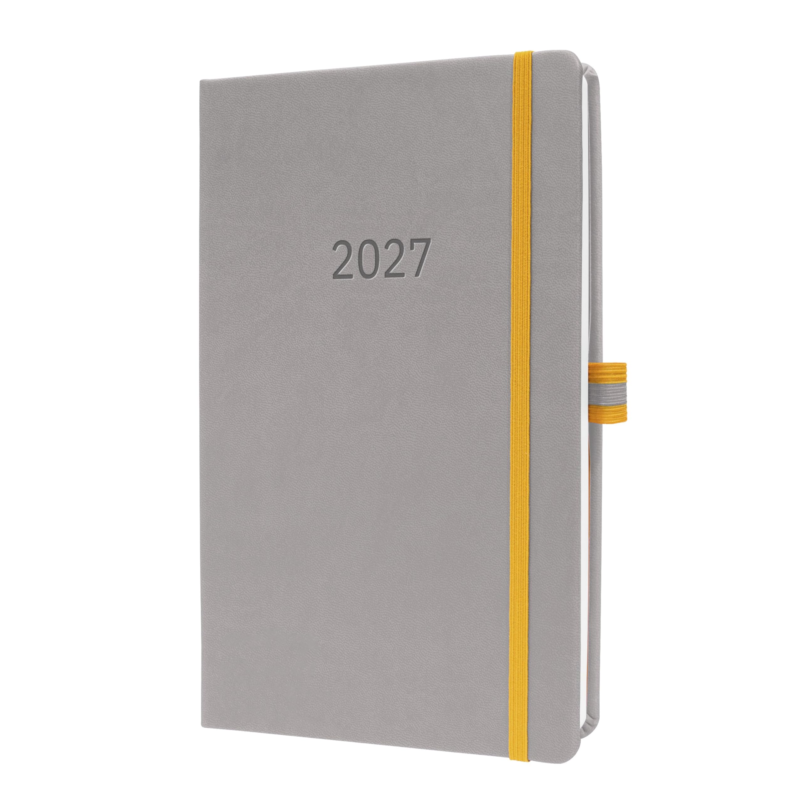 sigel-linescape-wochenkalender-2027-a5-hardcover-hellgrau-gelb image 1