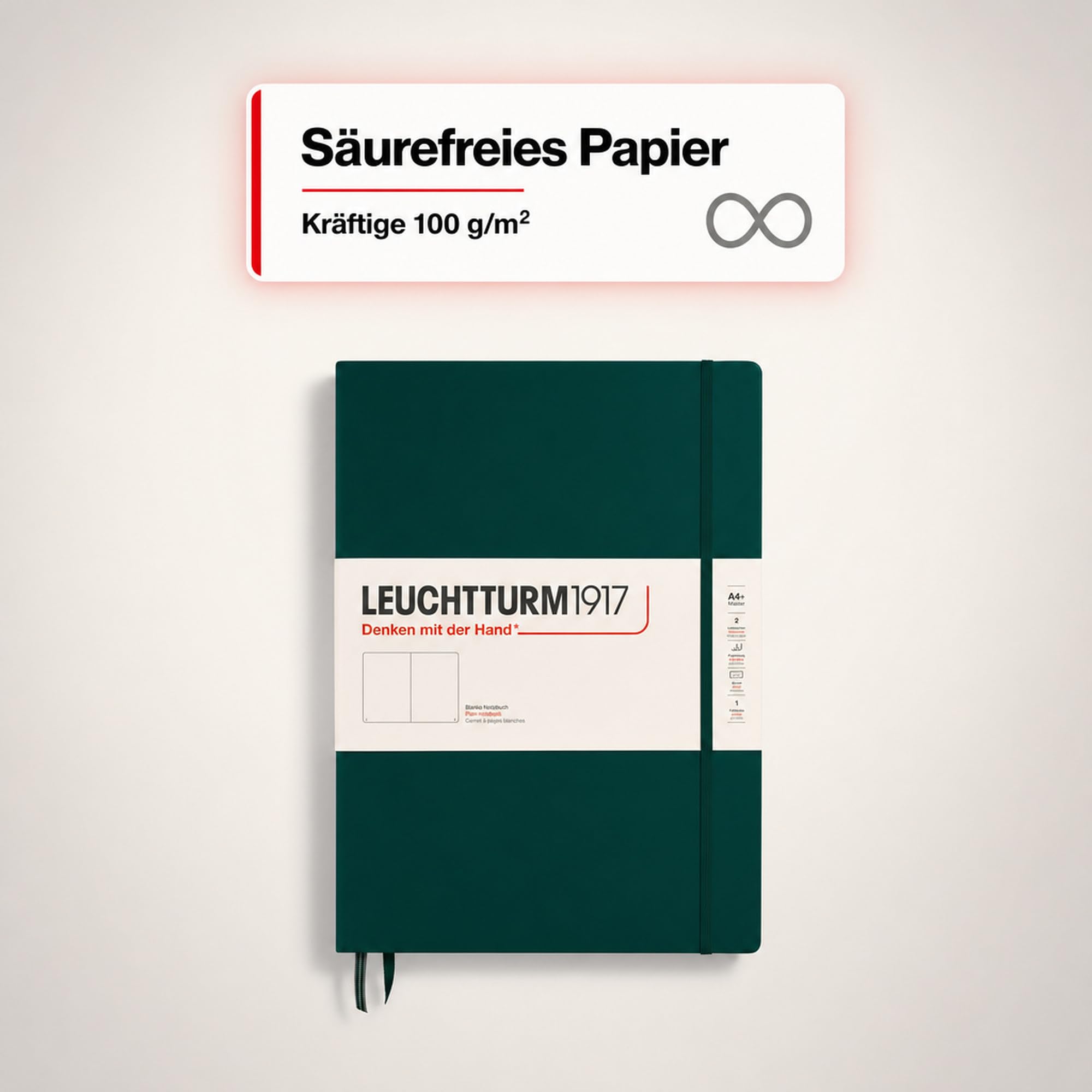 leuchtturm1917-370263-notizbuch-master-classic-a4-hardcover-blanko-forest-green image 8