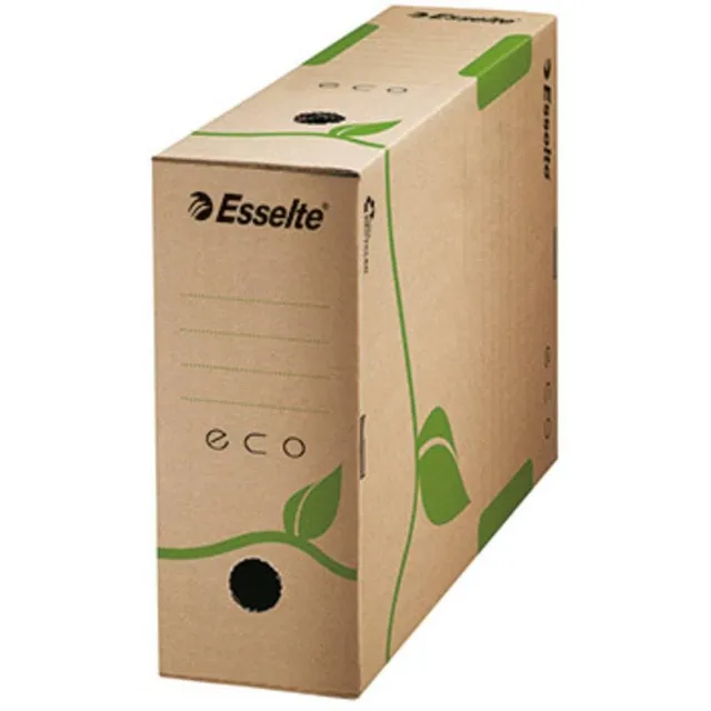 esselte-eco-archiv-archiv-schachtel-a4-100-mm-naturbraun image 1