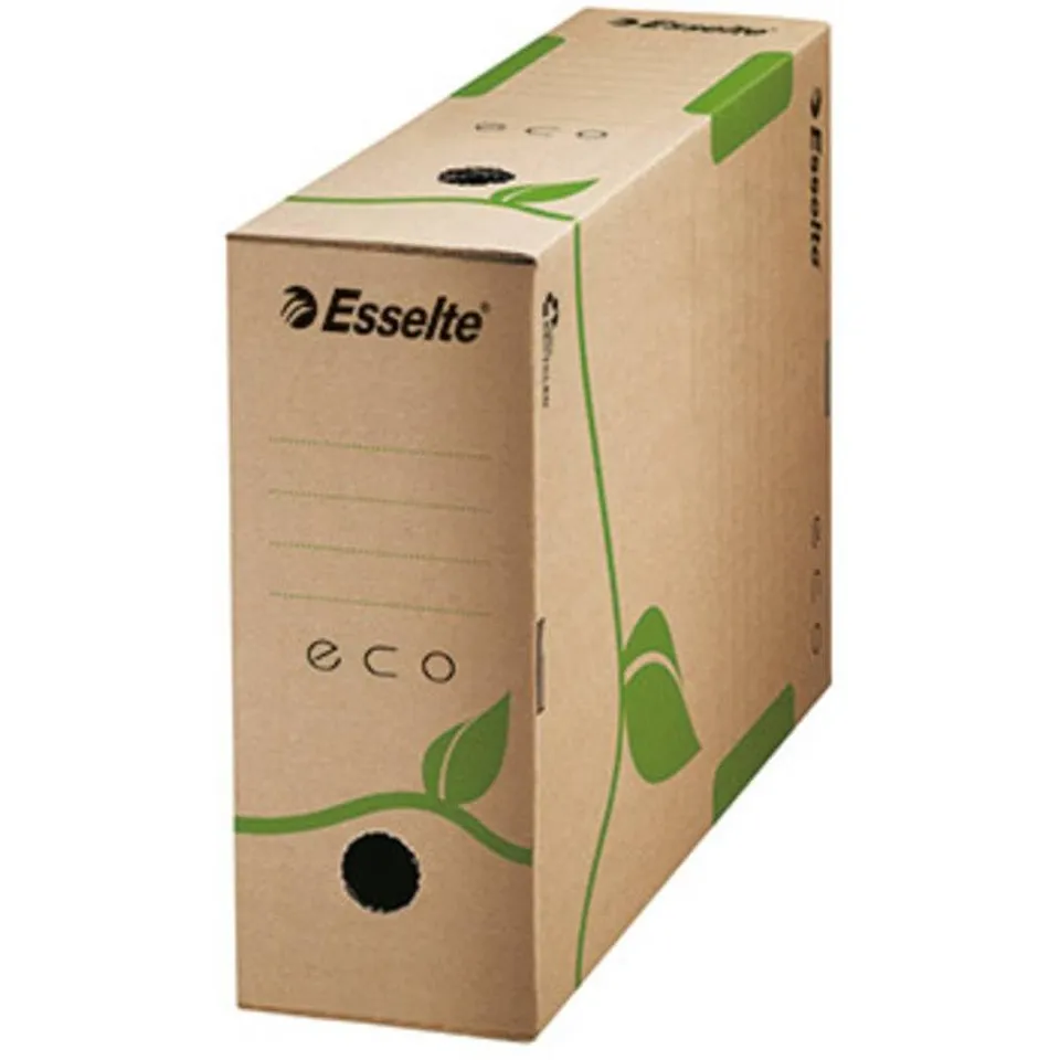 esselte-eco-archiv-archiv-schachtel-a4-100-mm-naturbraun image 1