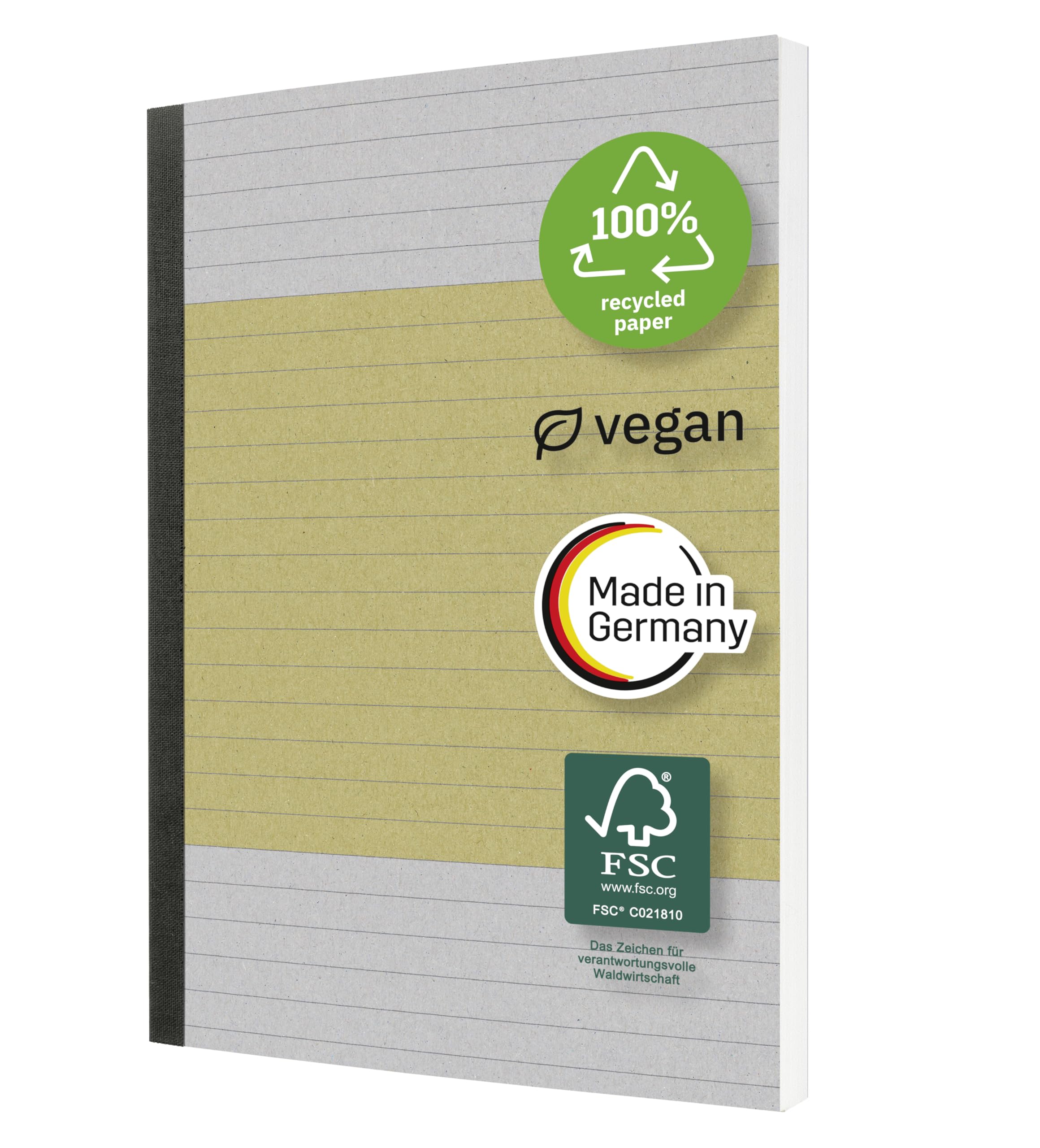sigel-quicknote-notizbuch-a5-liniert-recyclingpapier-200-seiten image 1