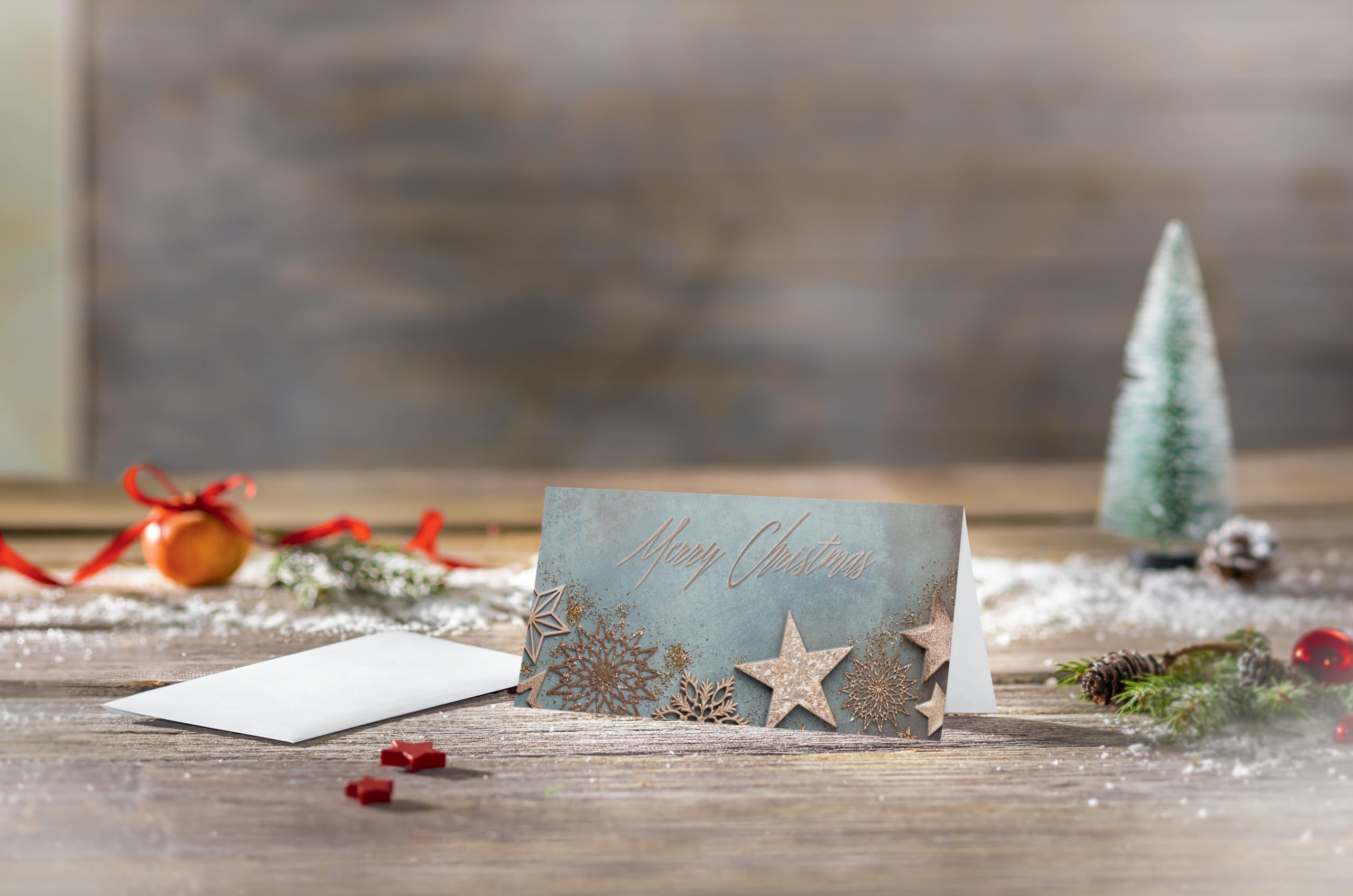 sigel-premium-weihnachtskarten-glamorous-christmas-din-lang-10-st-ck image 2