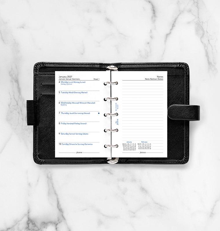 filofax-kalendereinlage-1-woche-1-seite-notizen-mini-2027-multilingual image 3