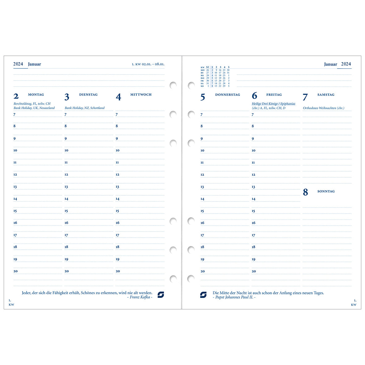 time-system-succes-standard-kalender-2026-deutsch-7-tage-auf-2-seiten image 2