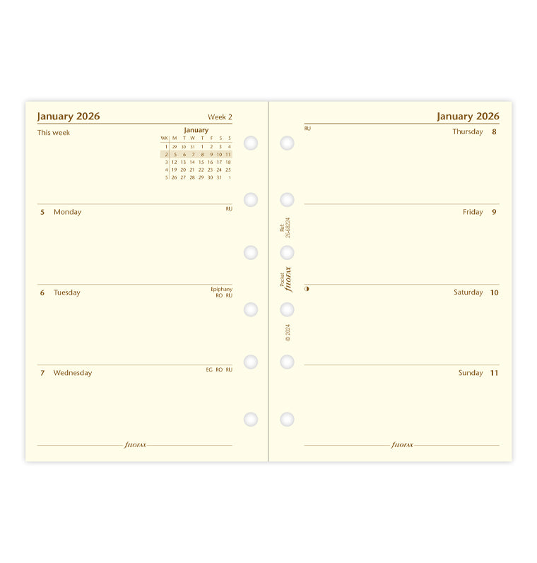 filofax-kalendereinlage-1-woche-2-seiten-englisch-cotton-cream-pocket-2026 image 4