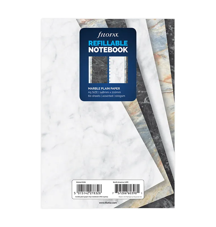 filofax-notebook-einlagen-marble-a5-blanko image 1