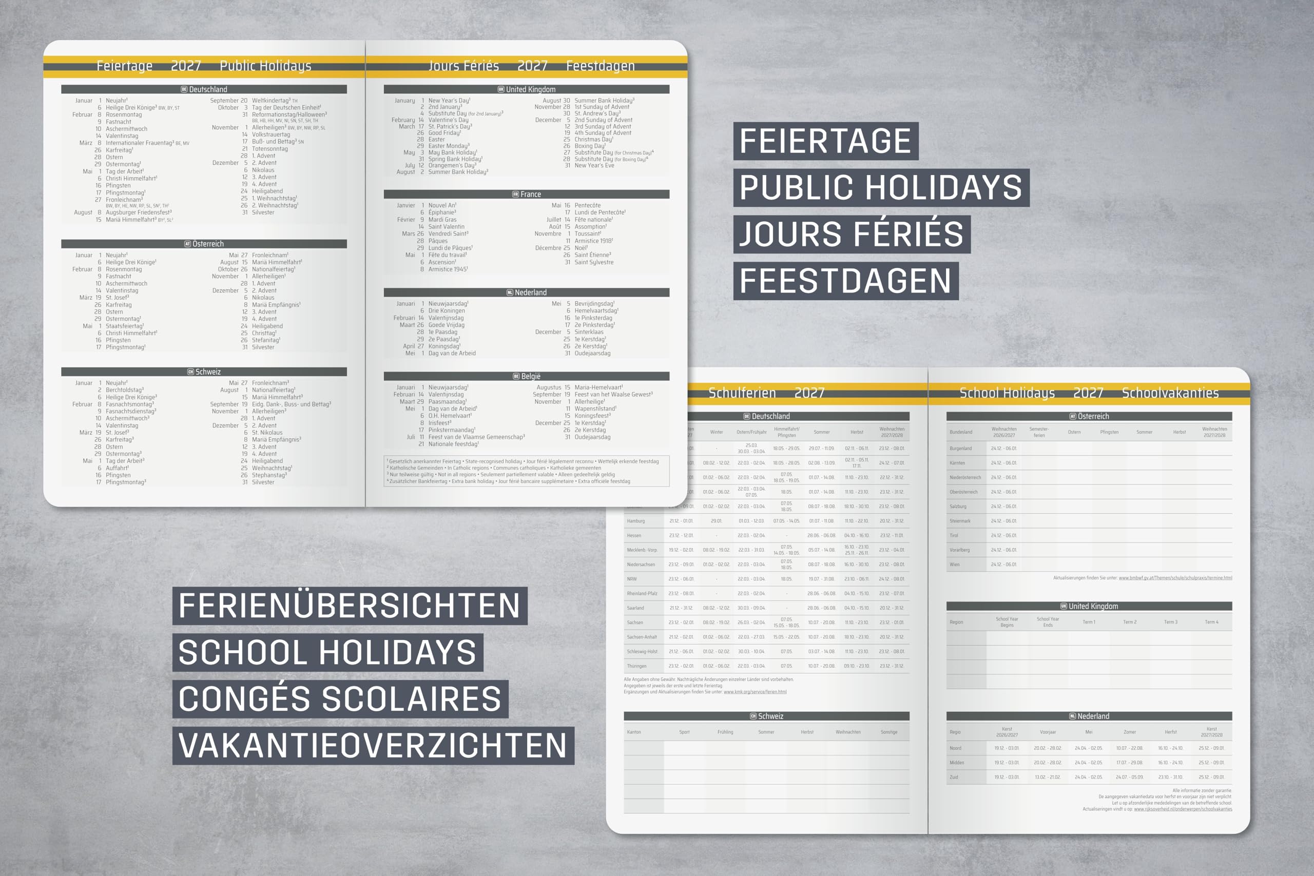 sigel-linescape-wochenkalender-2027-a5-hardcover-dunkelgrau-gelb image 4