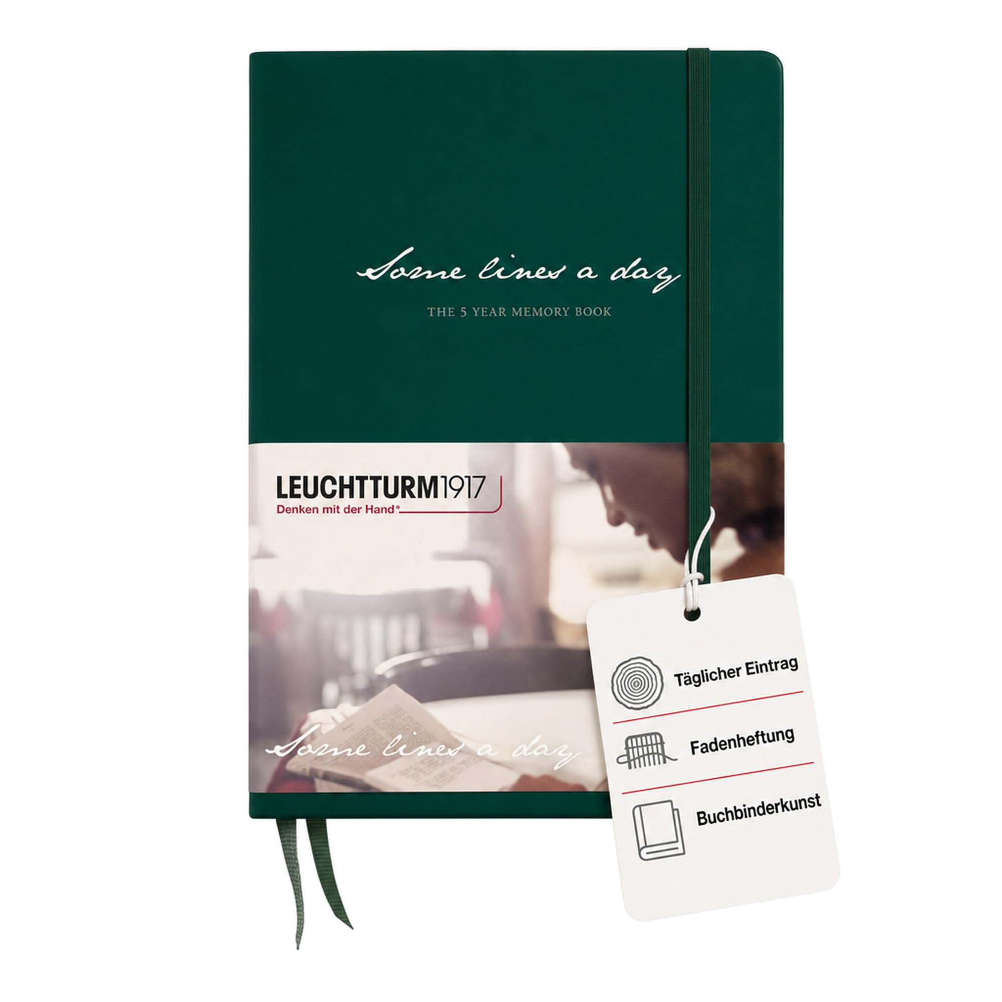 leuchtturm1917-some-lines-a-day-5-jahres-buch-medium-a5-salbei image 6