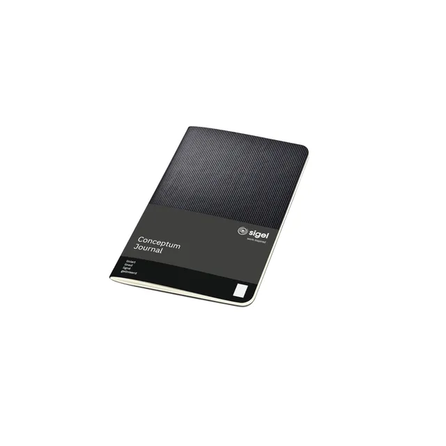 sigel-conceptum-notizheft-a6-liniert-schwarz-softcover-64-seiten image 1