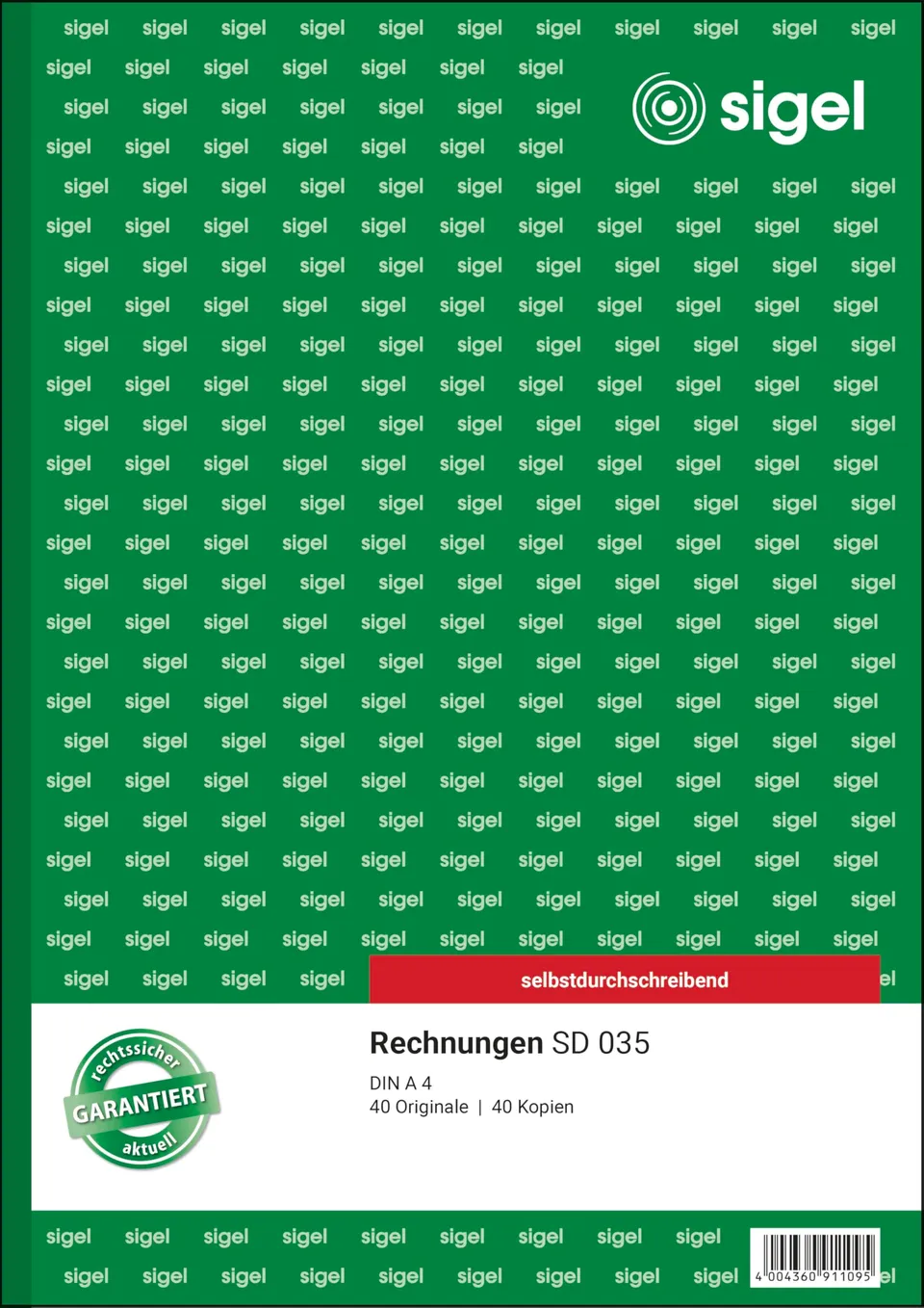 sigel-rechnungsblock-a4-selbstdurchschreibend-2x40-blatt image 1
