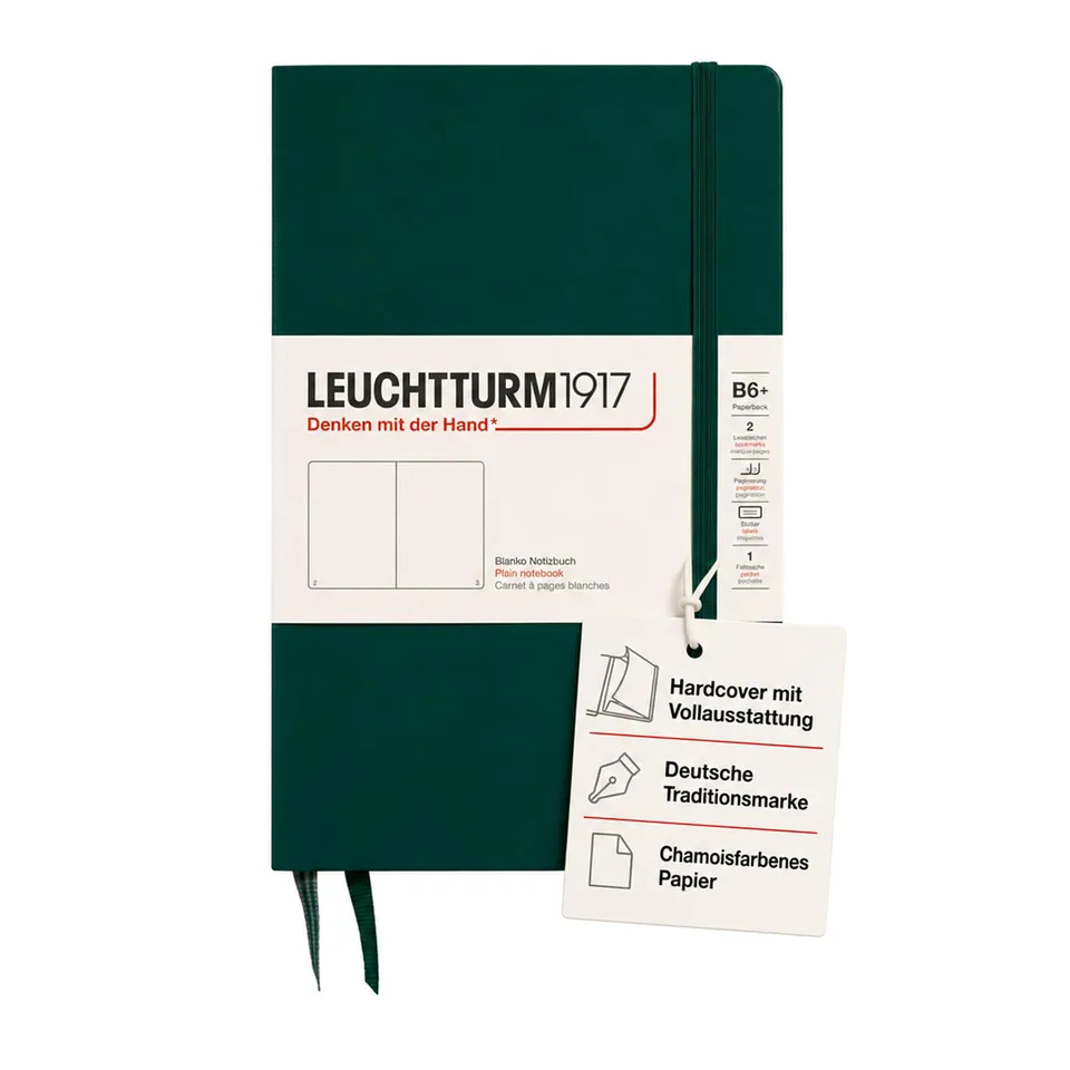 leuchtturm1917-notizbuch-b6-hardcover-forest-green-blanko image 1