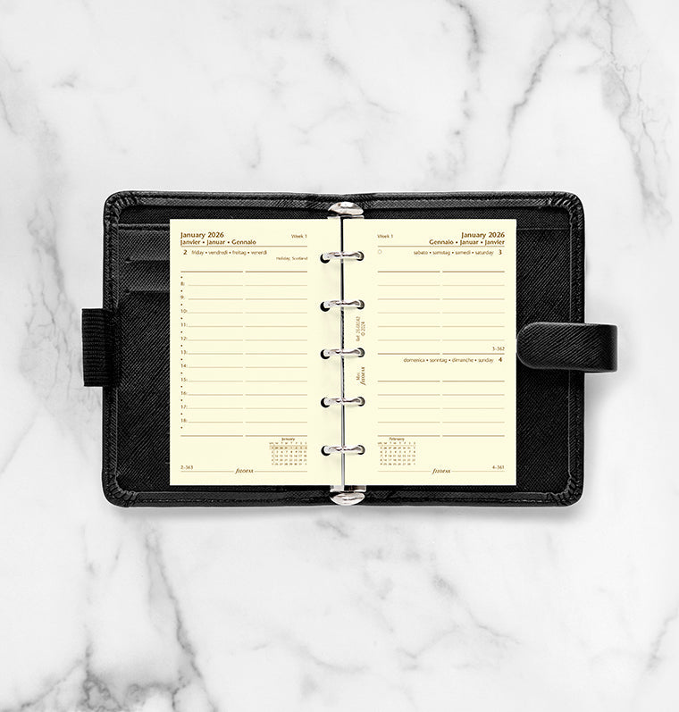 filofax-kalendereinlage-1-tag-1-seite-multilingual-mini-2026-cotton-cream image 3