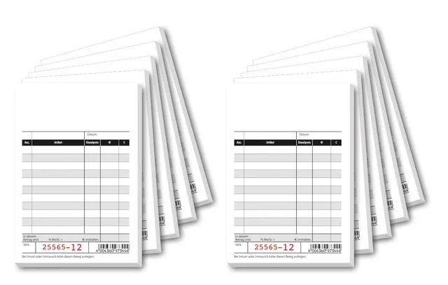 sigel-kc620-10-kassenblock-10x16-5-cm-10-st-ck-mit-durchschlag-recyclingpapier image 1