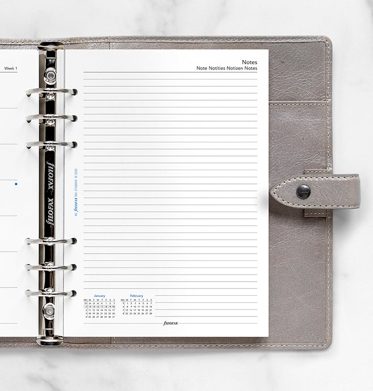 filofax-kalendereinlage-2027-a5-1-woche-1-seite-notizen-multilingual image 2
