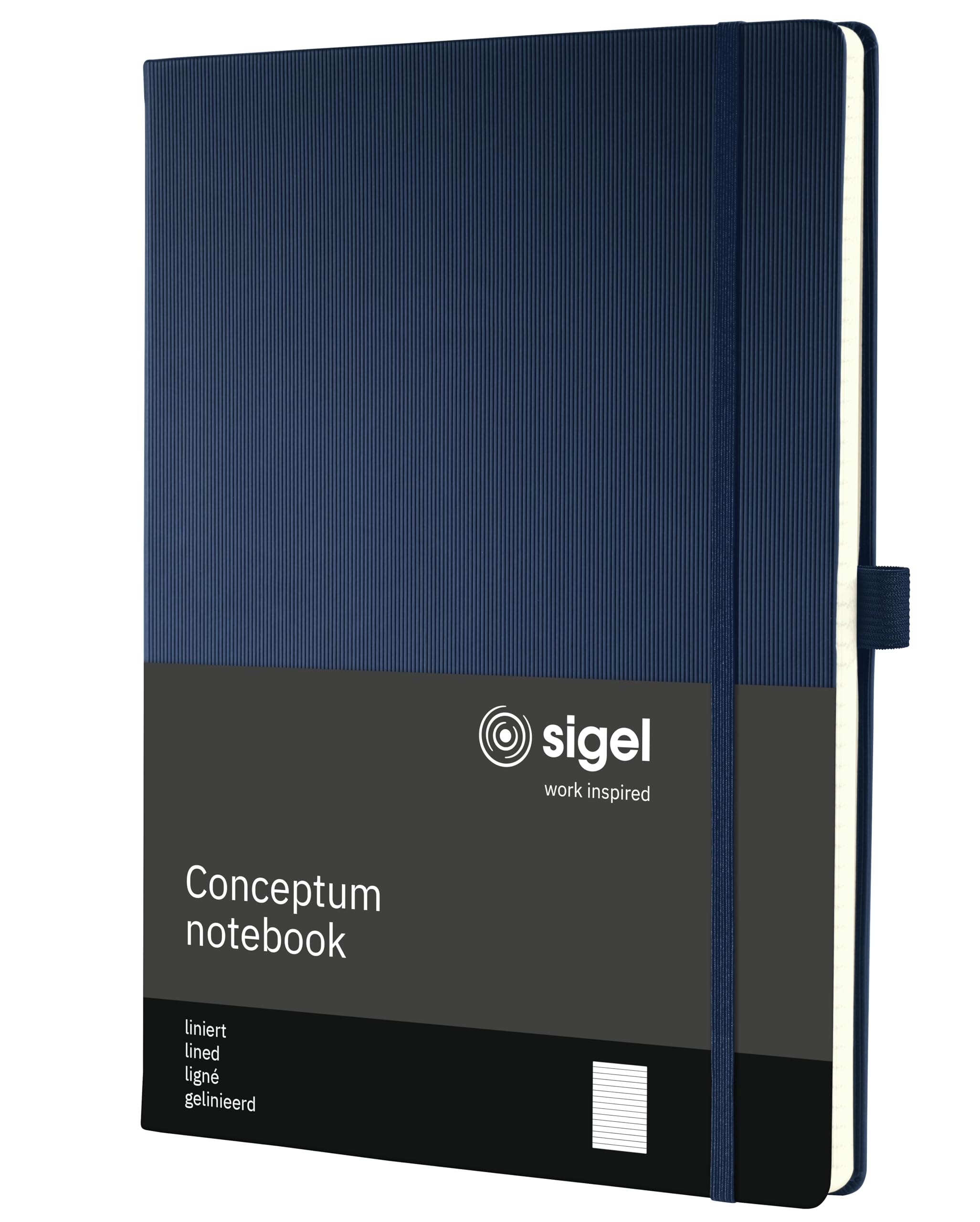 sigel-conceptum-premium-notizbuch-a4-liniert-blau-hardcover image 1