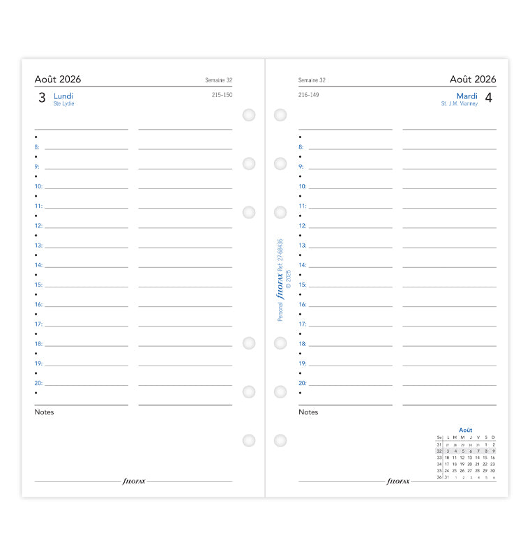 filofax-personal-kalendereinlage-2026-2027-1-tag-1-seite-franz-sisch-akademisch image 4