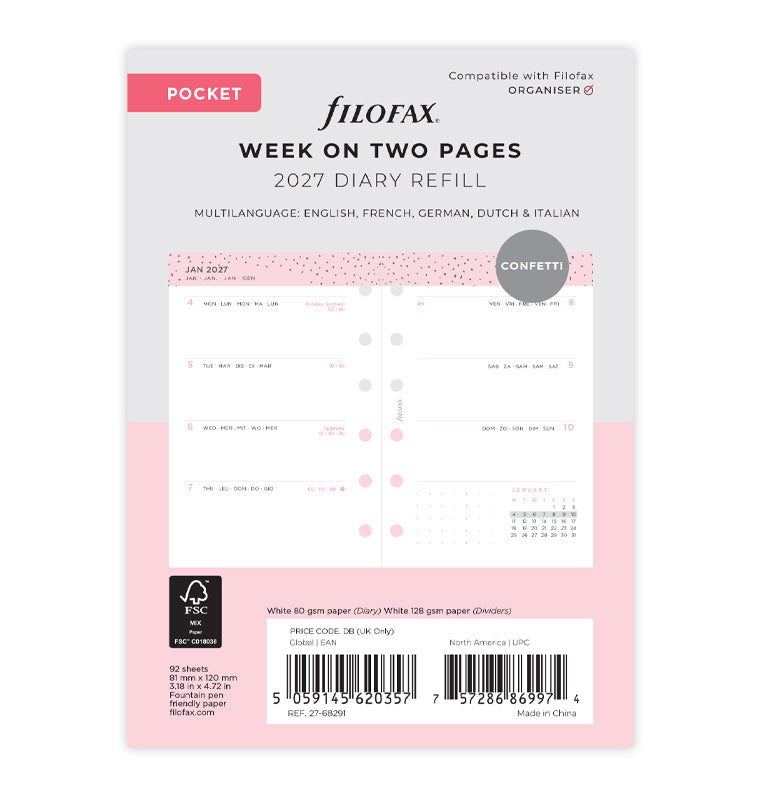 filofax-confetti-kalendereinlage-1-woche-2-seiten-pocket-2027 image 1