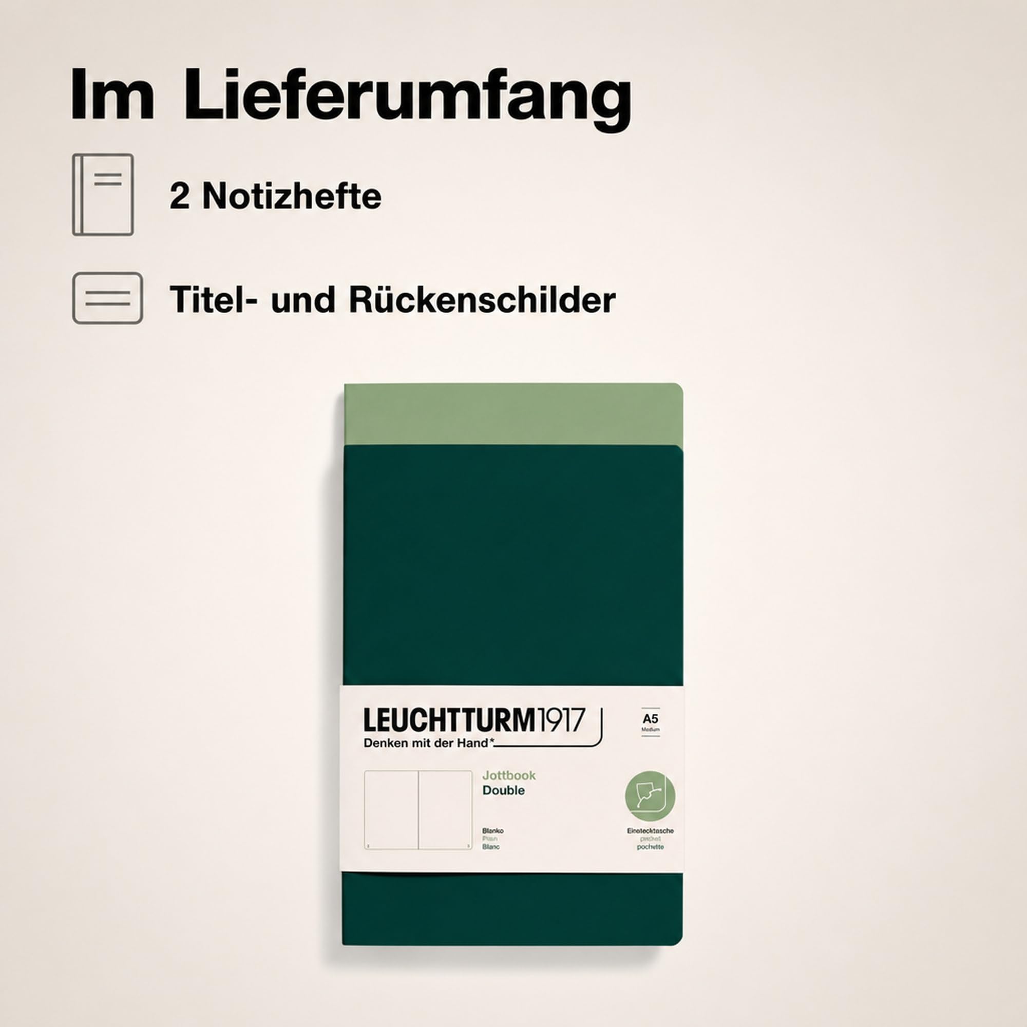 leuchtturm1917-jottbook-a5-blanko-2er-pack-salbei-und-forest-green image 7