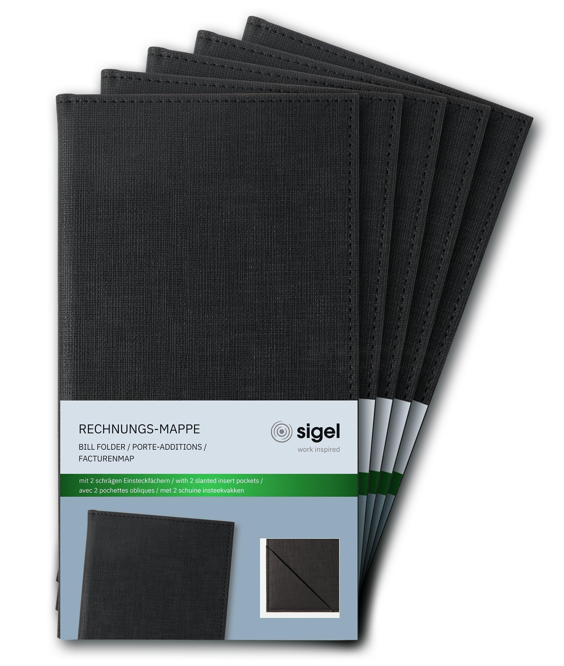 sigel-rechnungsmappe-13-x-23-cm-anthrazit-leinenstruktur-pu image 7