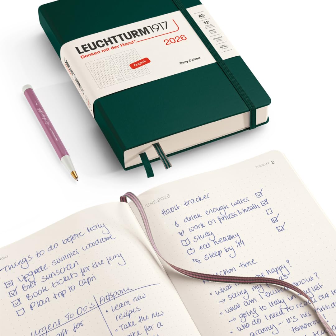 leuchtturm1917-tageskalender-2026-dotted-medium-a5-rising-sun-englisch image 2