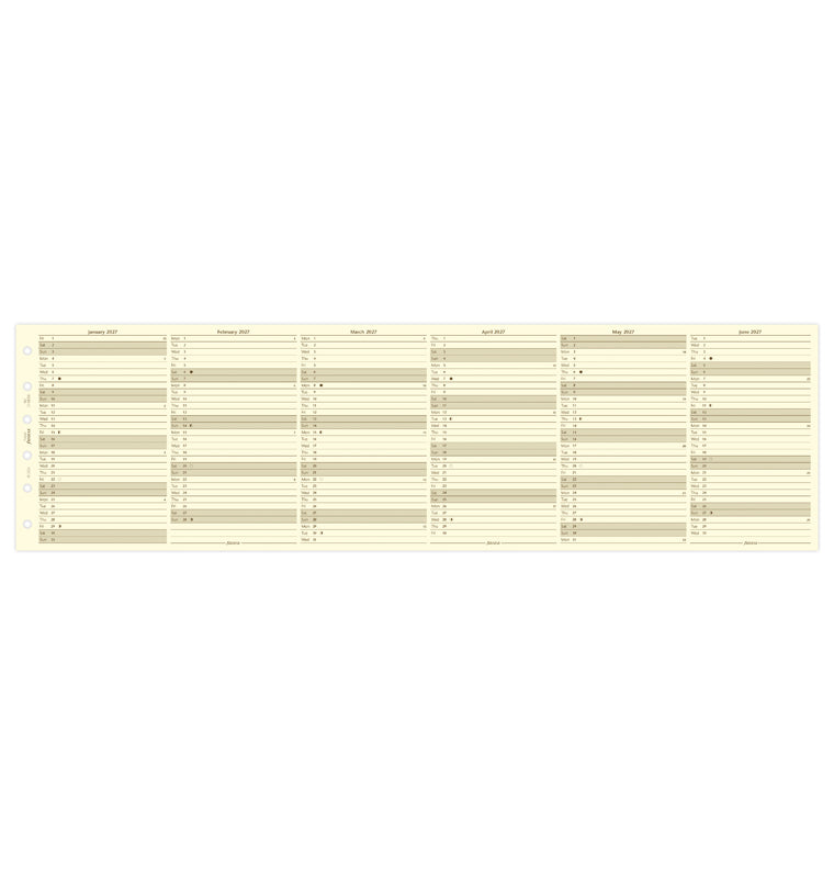 filofax-jahresplaner-englisch-pocket-2027-cotton-cream-leporello image 4