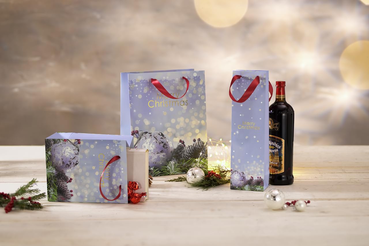 sigel-charming-christmas-flaschen-geschenkt-ten-5er-set-blaugr-n image 3