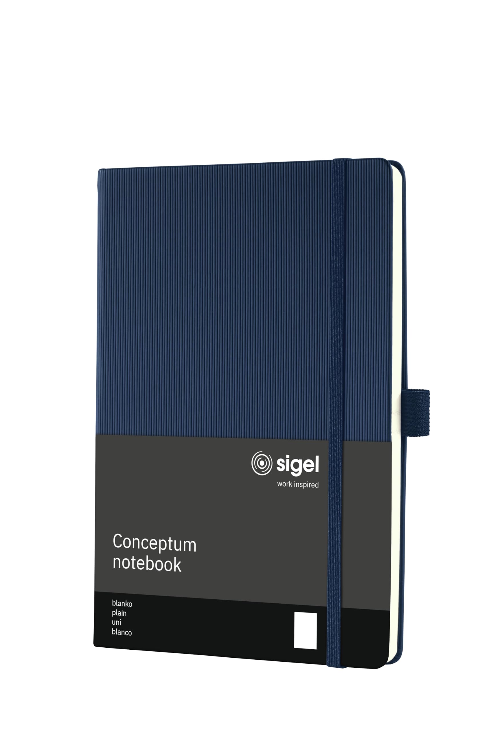 sigel-conceptum-premium-notizbuch-a5-blanko-hardcover-dunkelblau-194-nummerierte image 1
