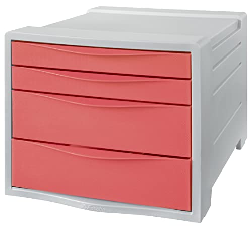 esselte-schubladenset-colour-breeze-4-teiliger-schreibtisch-organisator-koralle- image 6