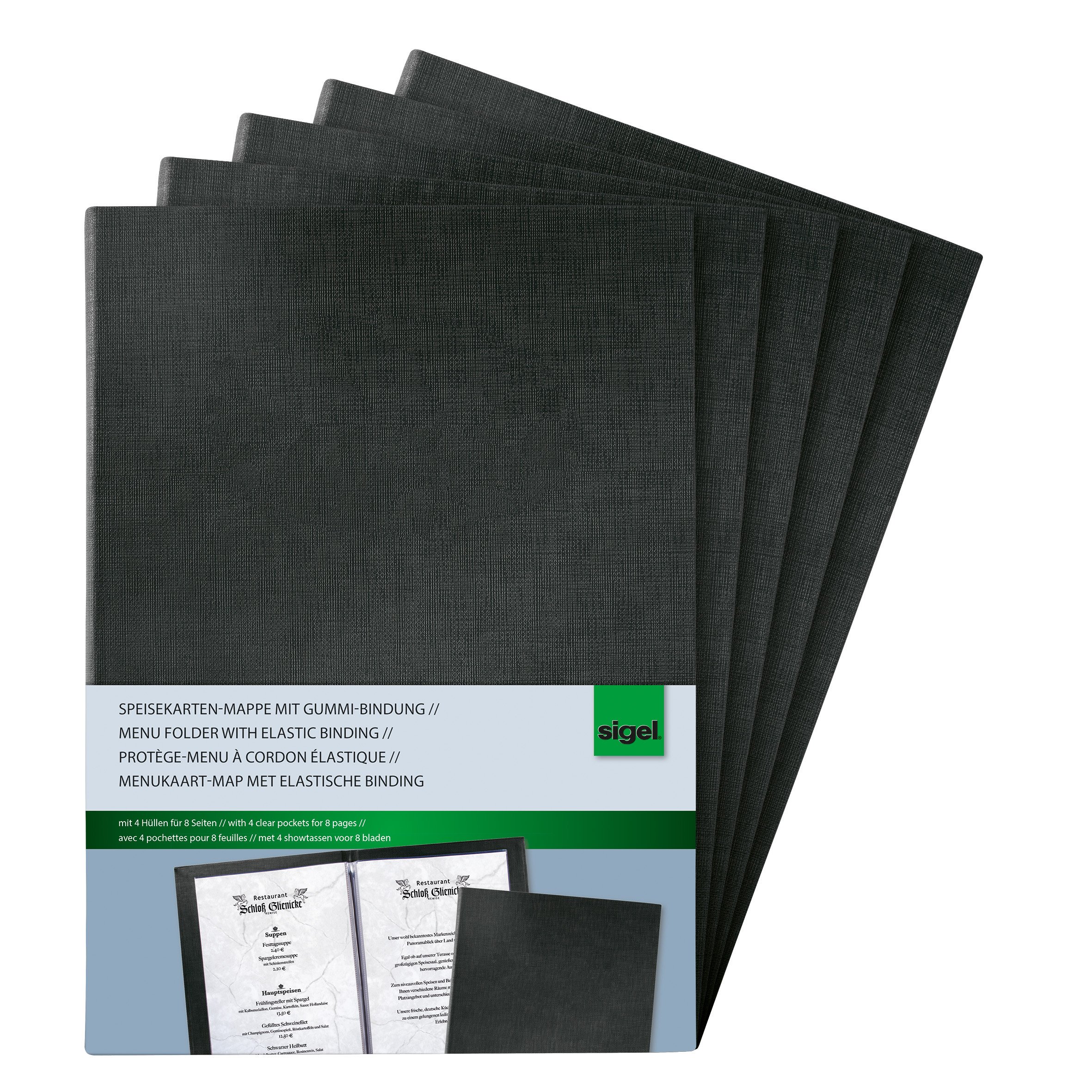 sigel-speisekartenmappe-a5-schwarz-pr-sentationsmappe-5er-pack image 7
