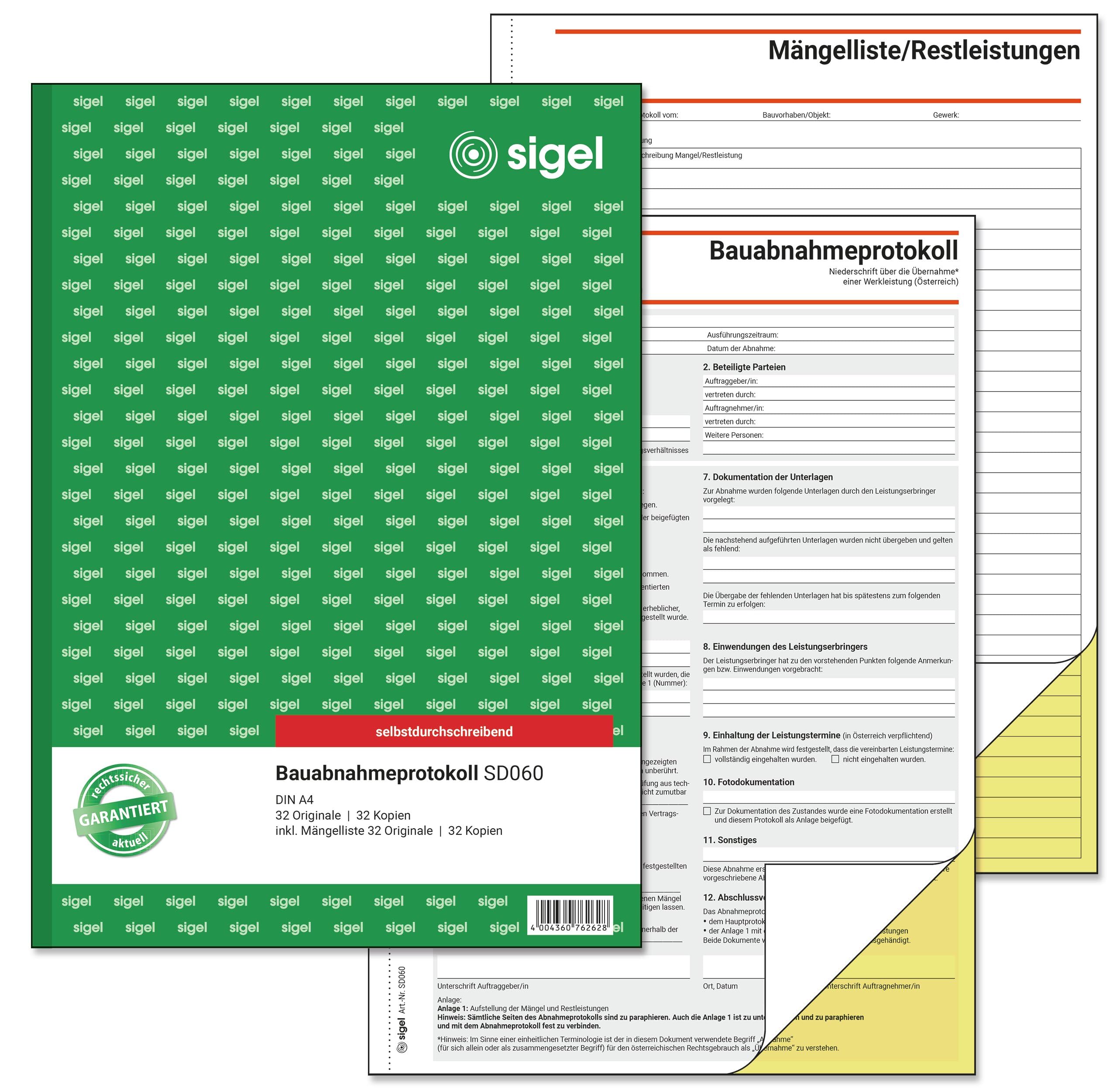 sigel-bautagebuch-sd063-a4-2er-set-selbstdurchschreibend-mit-meterstab image 4