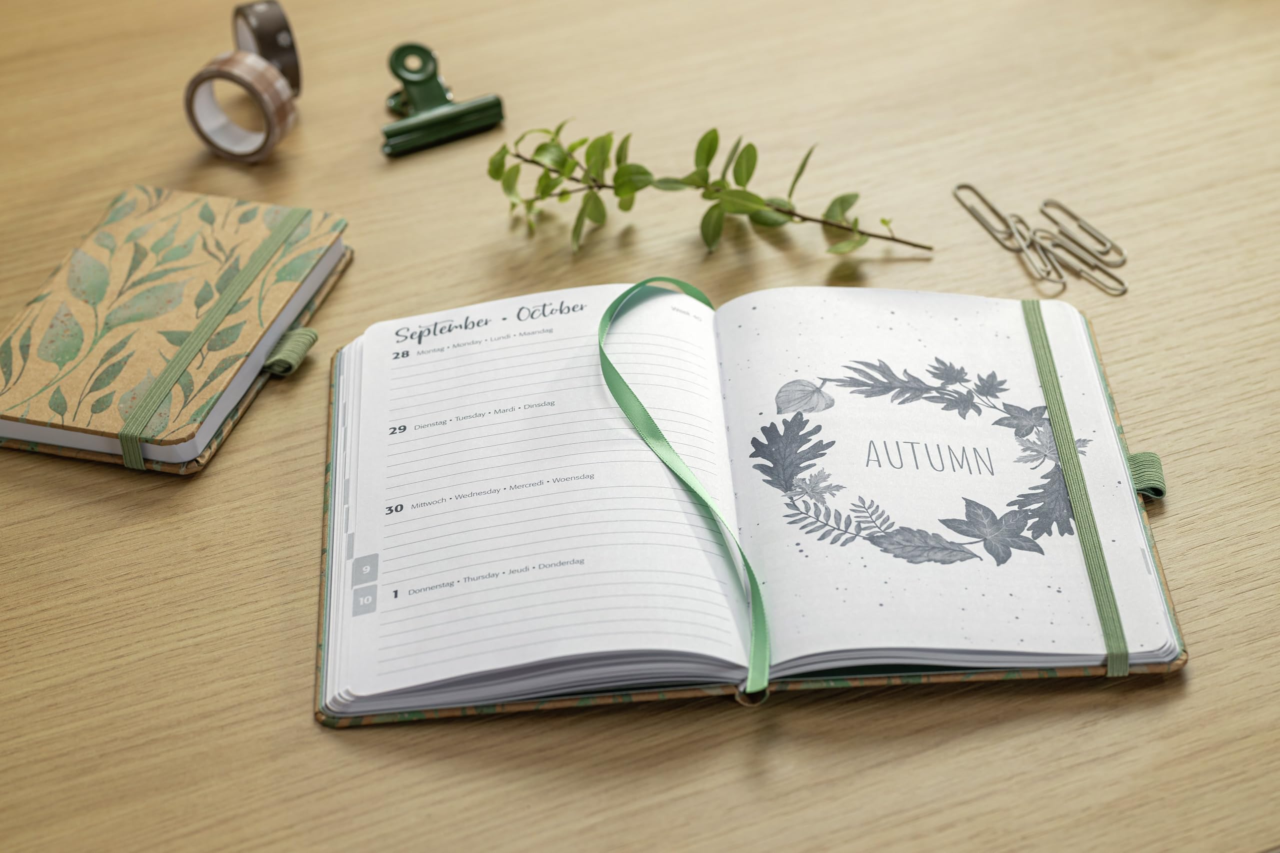 sigel-jolie-wochenkalender-2027-a6-dancing-leaves-hardcover-kraftpapier image 3