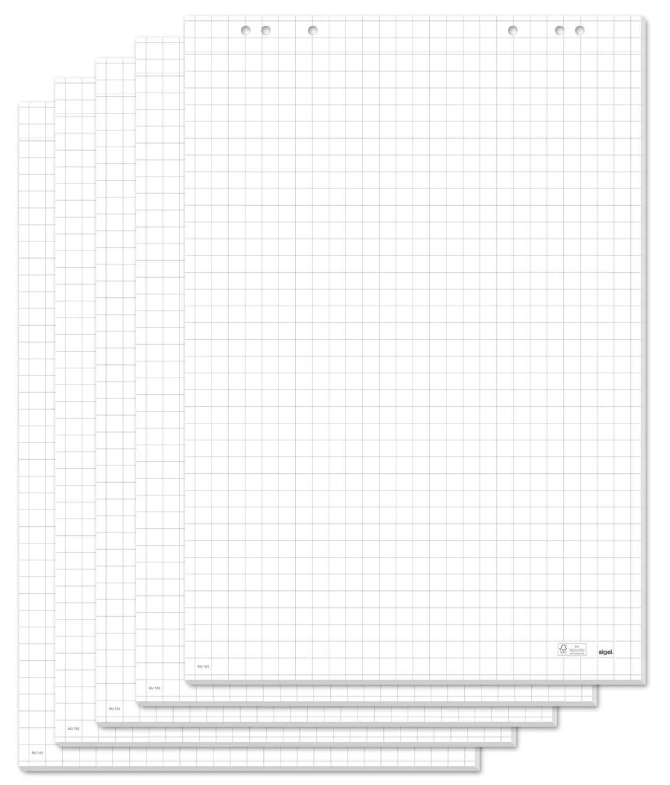 sigel-flipchartblock-kariert-68-x-99-cm-100-blatt-5-x-20-blatt image 1
