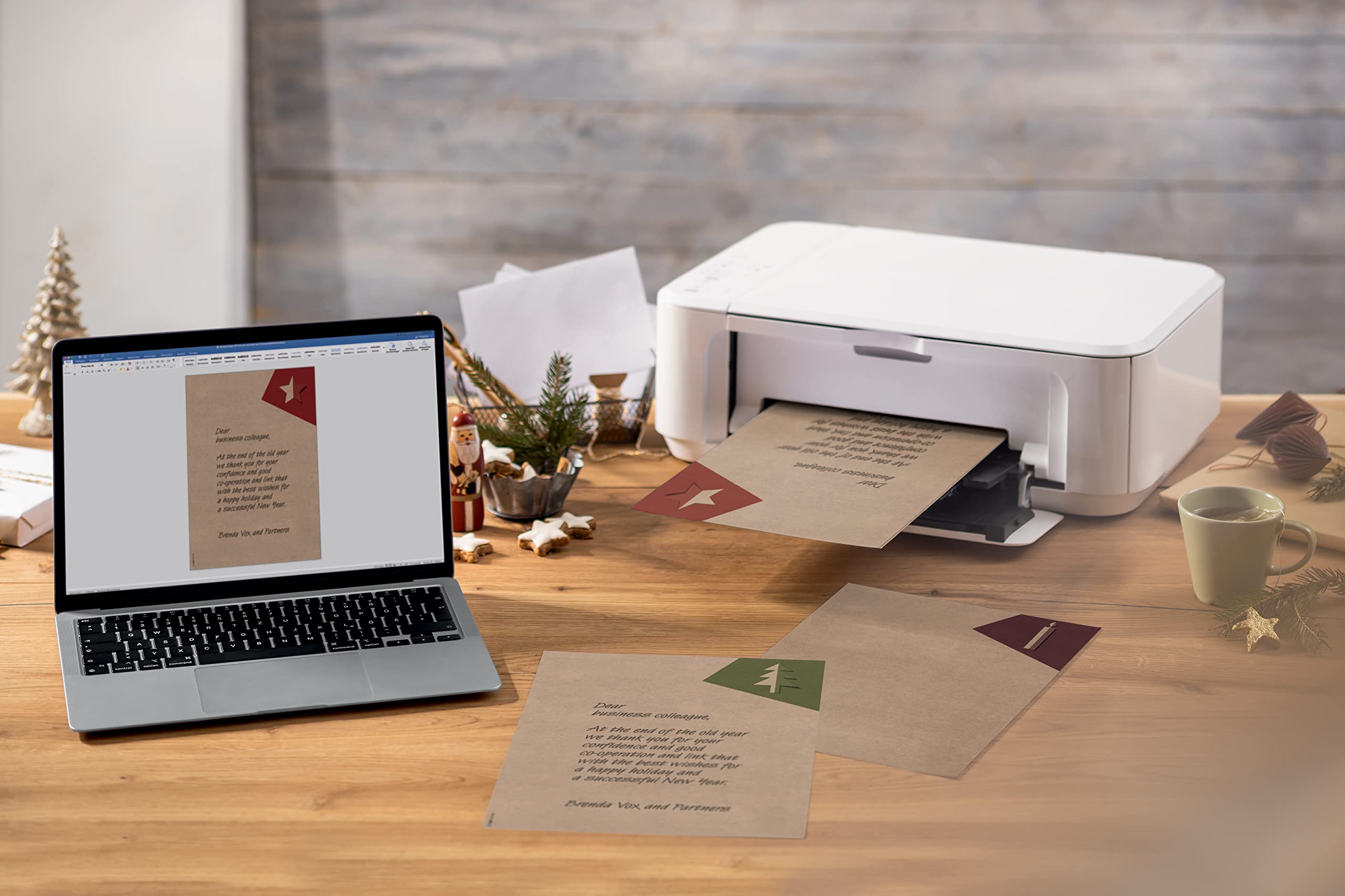 sigel-weihnachtsbriefpapier-cut-out-stil-a4-25-blatt-kraftpapier image 3